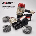 High Power CN70 1-3/4"~2-3/4" Pallet Coil Nail Gun 225-300PCS Pneumatic Fastening Tools Air Framing Siding Fencing Coil Nailer