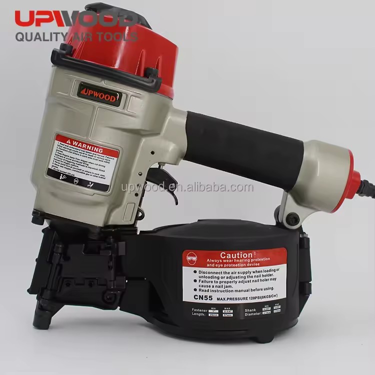 CN55 Pneumatic Decking Coil Nailer Roofing Coil Gun for Furniture Decoration Roof Application Air Coil Nailer Tools