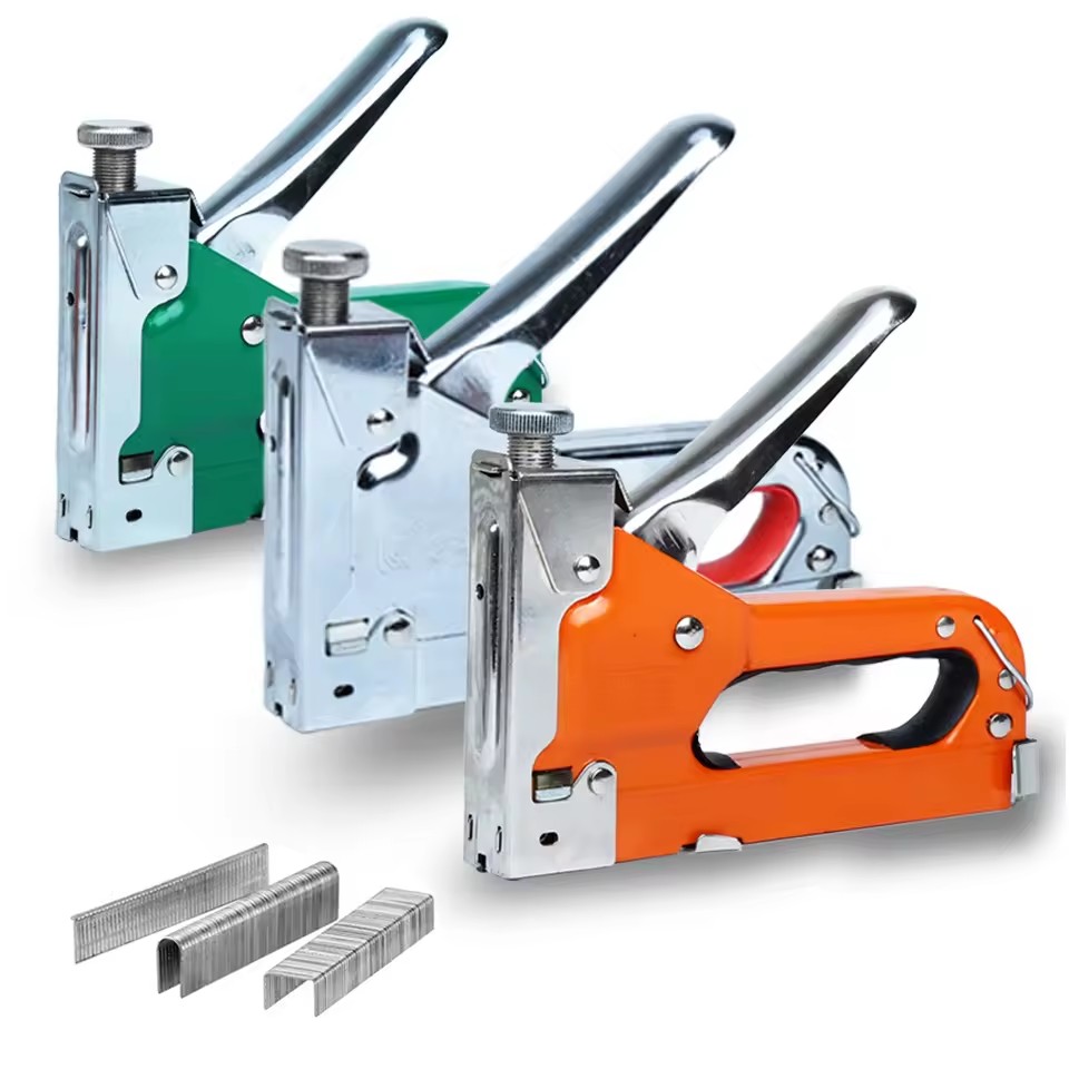 Three-in-one Nail gun, U-shaped nail gun for woodworking decoration and oil painting frame DIY manual nail gun