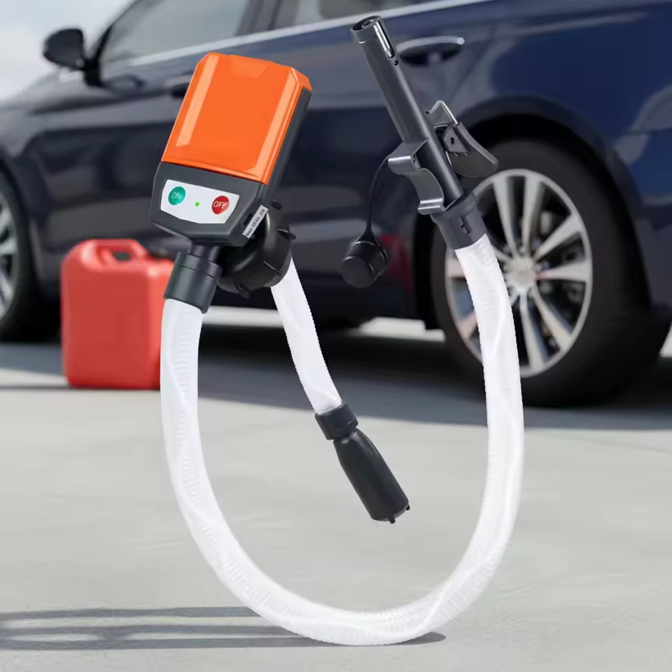 PEILI 4AA Battery Centrifugal Pump Standing Type Dispenser for Plastic Oil Drum & Fuel Drum Mini Fuel Transfer Pump Jerrycan