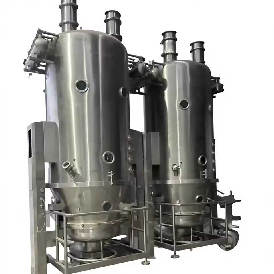 Stainless Steel Fluidized Bed Dryer with Pump & Gear for Animal Feed Pellet Drying Food Processing Equipment