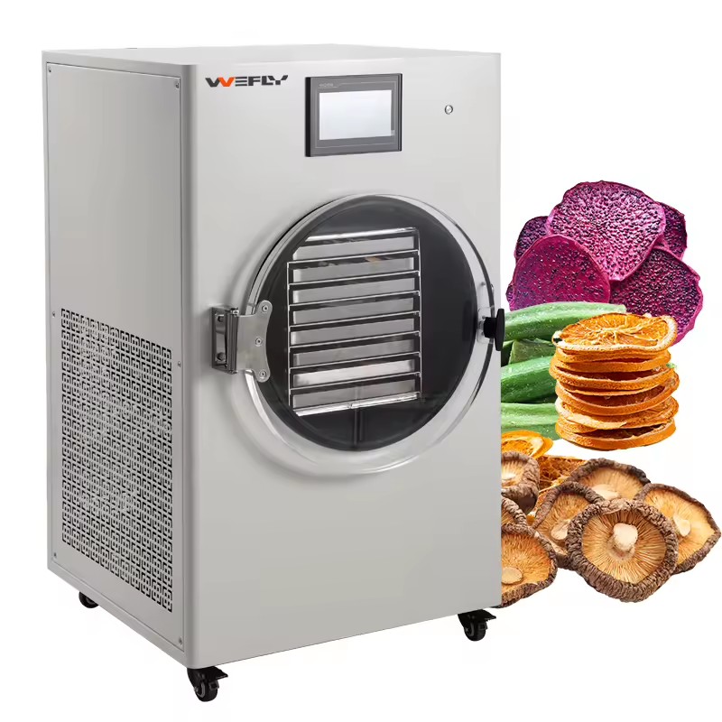 WEFLY Mini Lyophilizer Machine Vacuum Drying Home-Made Food Processing Equipment Pump Dual Voltage 220V/110V 6kg SUS304