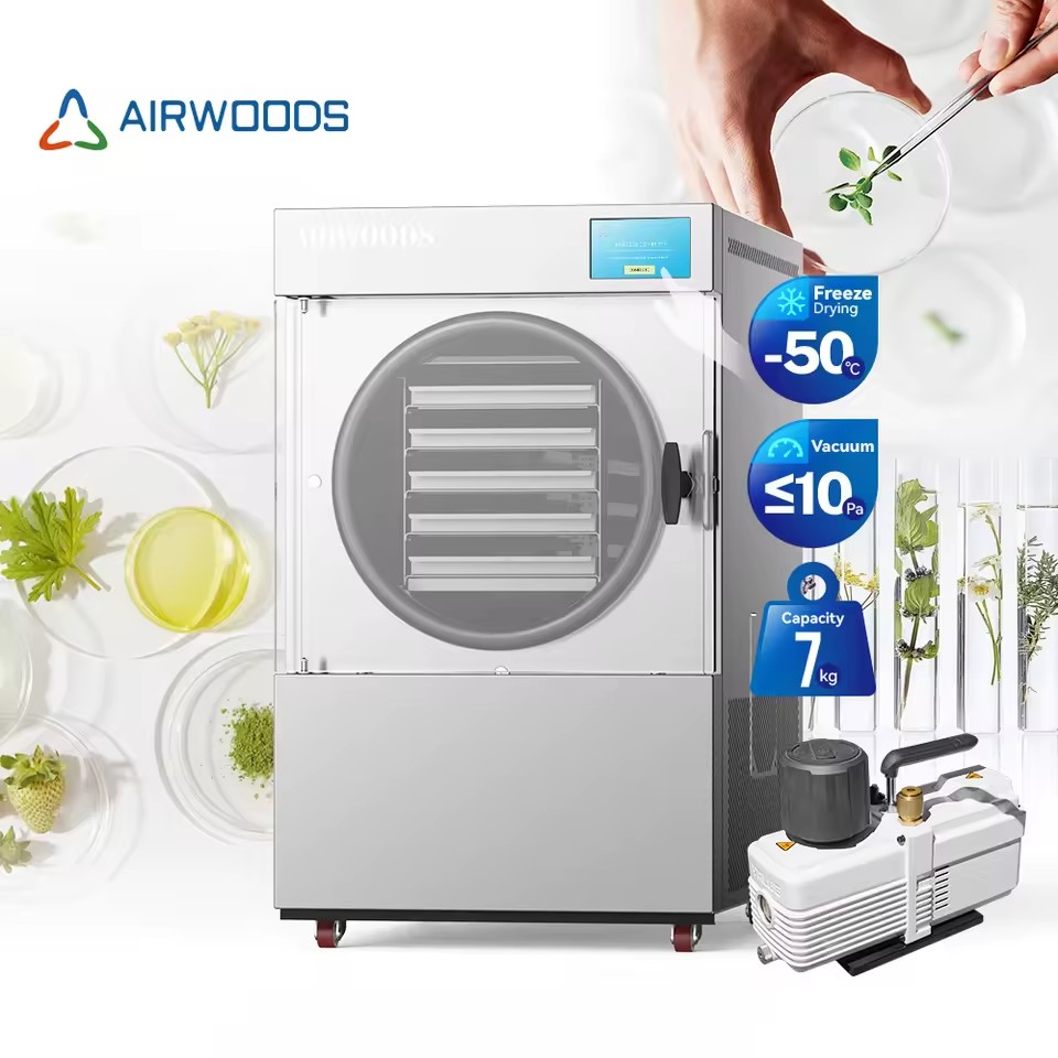 5 Stainless Steel Trays Freezer Dryer Commercial Coffee Powder Lyophilizer Machine Smart Control Food Freezing Drying Machine