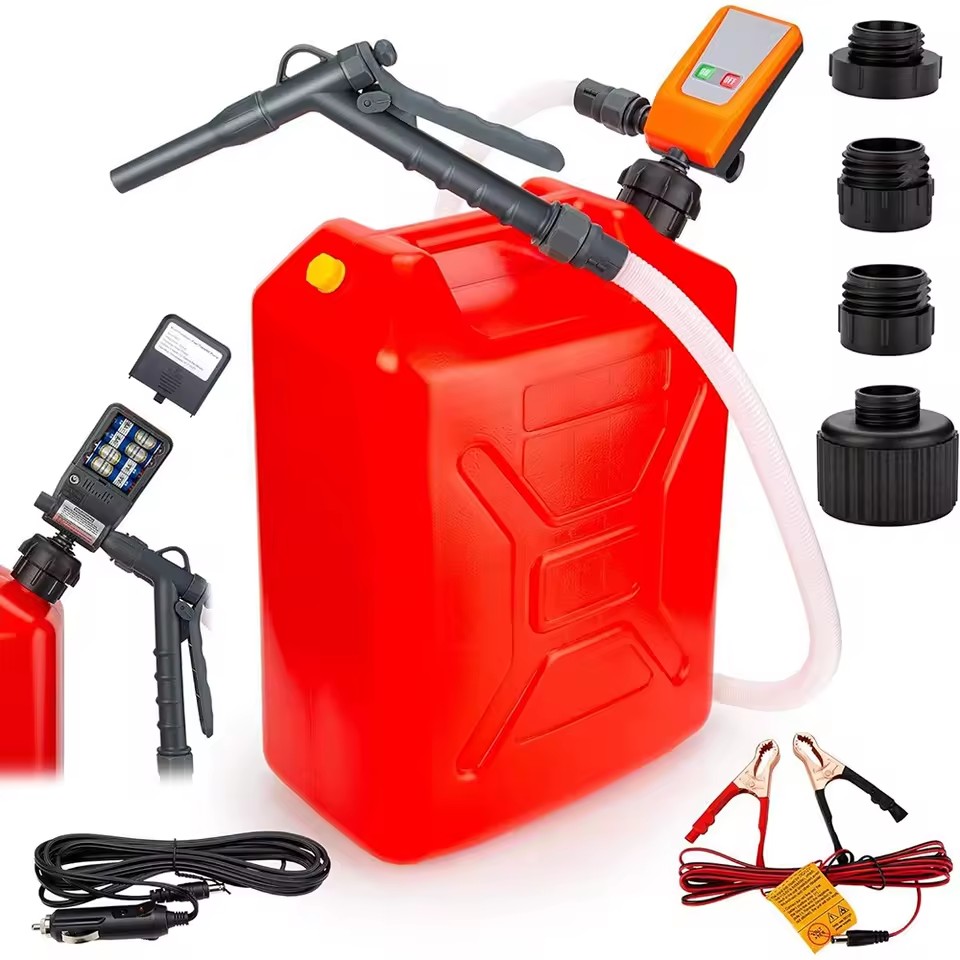 3.2GPM Battery-Powered Fuel Transfer Pump Manual Nozzle OEM Customizable Low Sturdy Swift-Operating Durable Plastic Construction