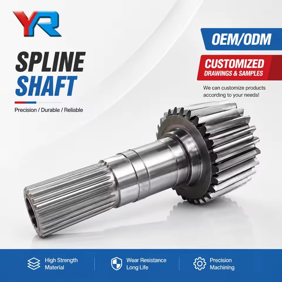 Heavy Load 4140 Spline Shaft Stress Relief Annealing Deep Hole Boring for Large Mine Rotary Drilling Rig Spline Gear Shaft