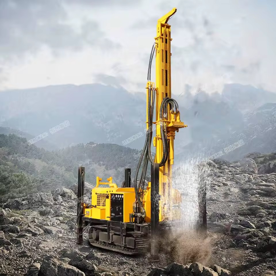 500m Rotary and Impact Borehole Drilling Rig Water Well Drilling Machine With DTH and Mud Drilling