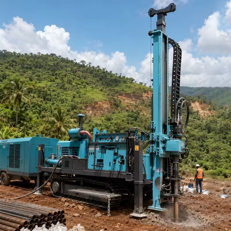 200m Reverse Circulation Drilling Rig RC Mining Drill Machine Gold Exploration Geological Sampling Hard Rock Drilling
