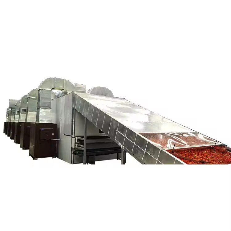 Commercial Mesh Belt Dryer-PLC Controlled Energy Saving Food Processing Equipment for Chili Pepper Coconut Cassava Chips Drying