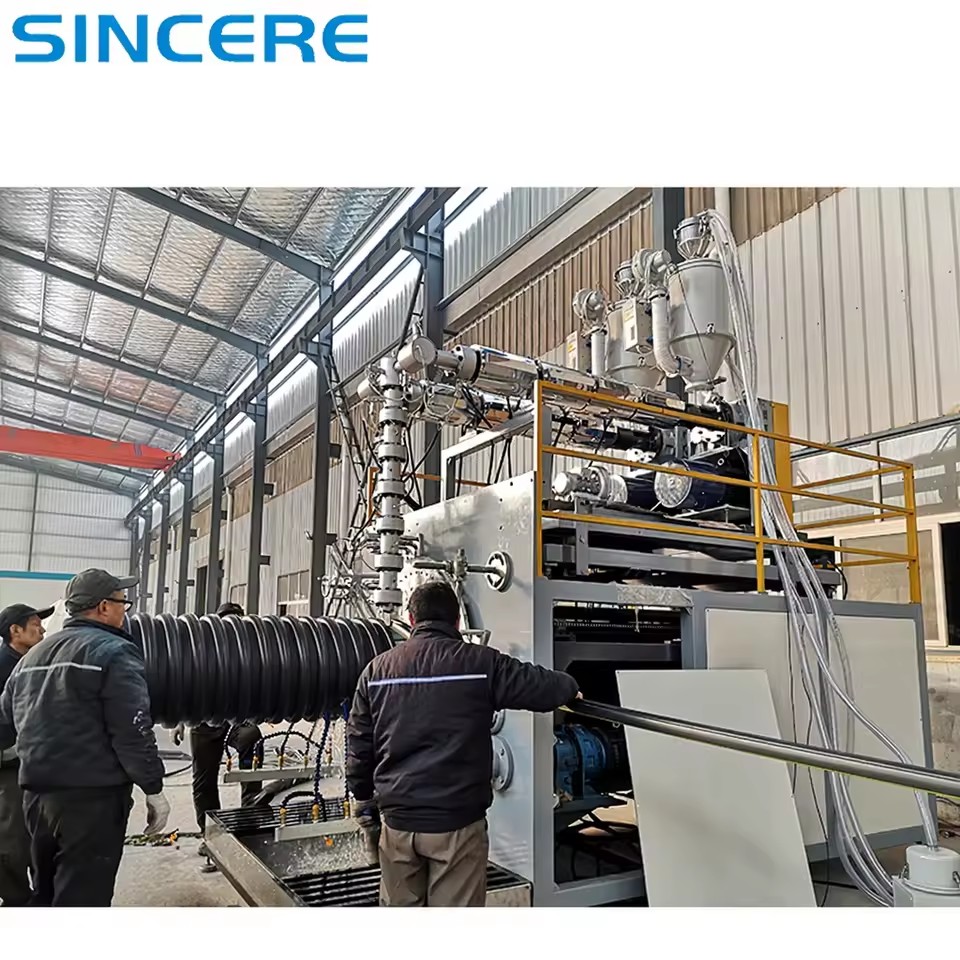 HDPE Custom Inner Rib Spiral Winding Pipe Machine Plastic Pipe Production Equipment