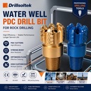 Factory Wholesale 3 Wing 4 Wing 5 Wing PDC Concave Drag Bit for Water Well Drilling Rig