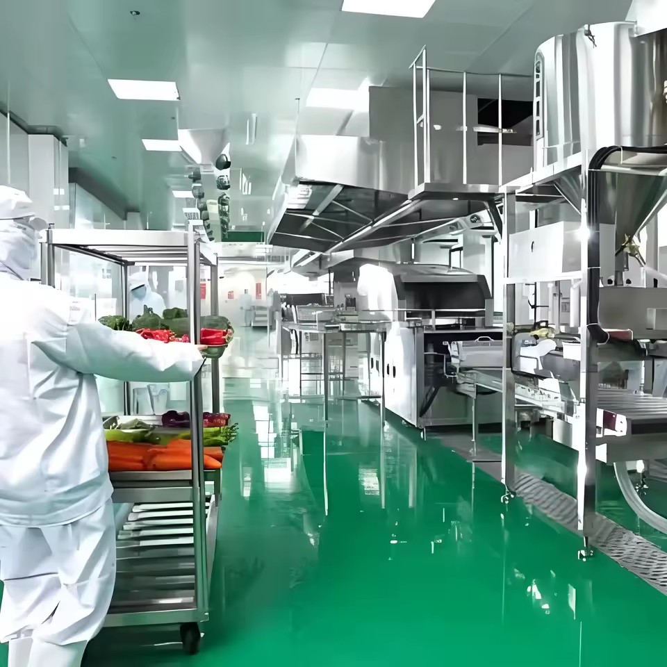Commercial Central Kitchen Cold Storage Freezer Chiller Solar Panel Automatic Control Motor Completed On-site Cold Room Projects