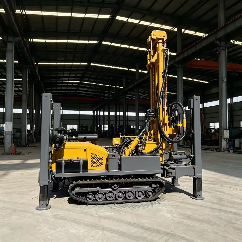 Diesel Portable Drill Crawler Mine Drilling Rig 180m Depth Hydraulic Gearbox Gear Pump 350mm Max Drilling Diameter Motor