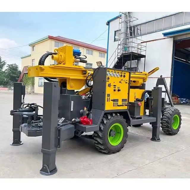 Cheap Water Well Drilling Rig Machine on Trailer 200m Borehole Mine Drilling Rig Deep Well Drilling Equipment