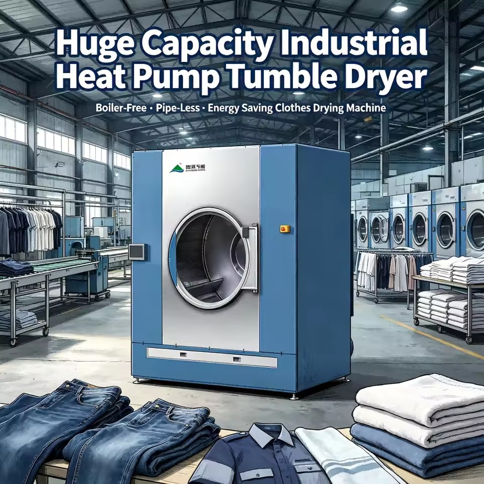Commercial Laundry Heat Pump Drying System Factory Use Cost-Effective Large Capacity Linen Dryer No Gas No Steam Required