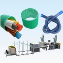 Construction PVC Spiral Rib Reinforced Suction Hose Extrusion Line Sewage Drainage PVC Helix Flexible Hose Making Machine