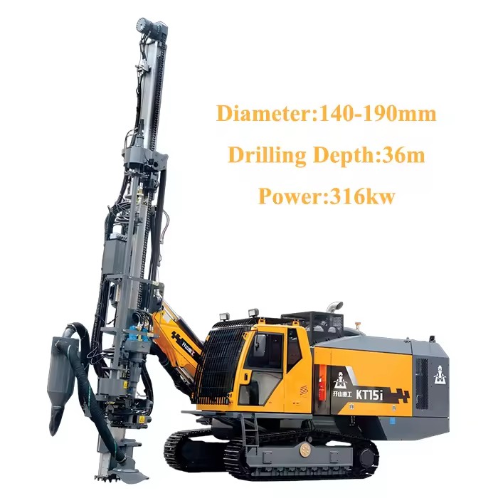 KT15i 140-190mm Drill Rig for Blast Hole DTH Drilling Equipment Surface Mining Blasting Rock Excavation Engineering