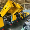 185CFM 8bar Diesel Screw Air Compressor 5m/min Heavy Duty Portable Air Cooled Lubricated Sandblasting Work Mining Rock