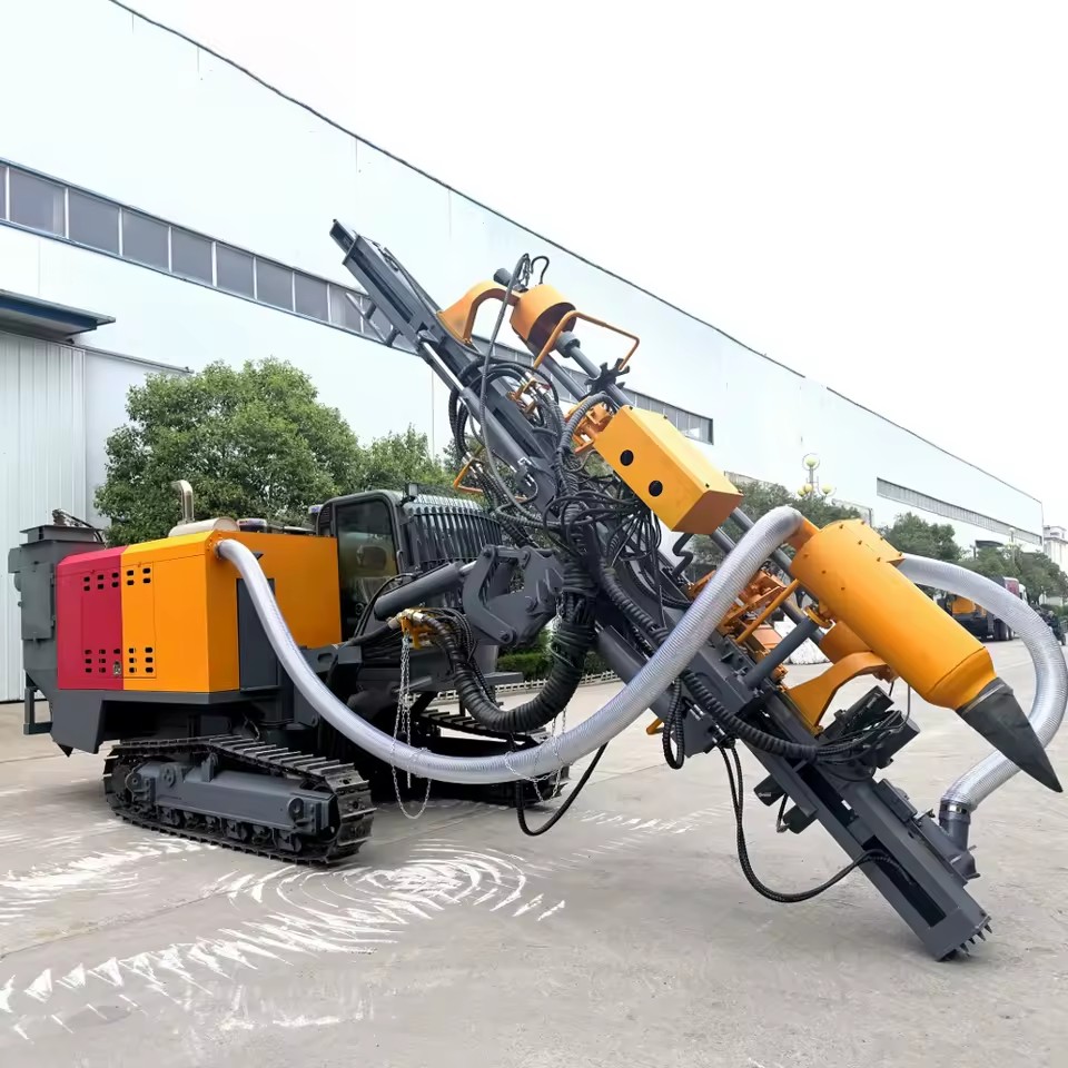 Portable Hard Rock Drill Crawler DTH Rig Machine Rotary Blasting Hole Drilling Rig with Pump Engine Core Components for Mine