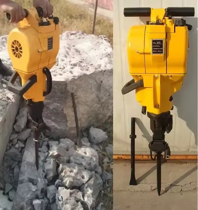 Gasoline Rotary Drilling Rig Vertical Portable Rock Drilling Machine with Engine & Pump for Mining