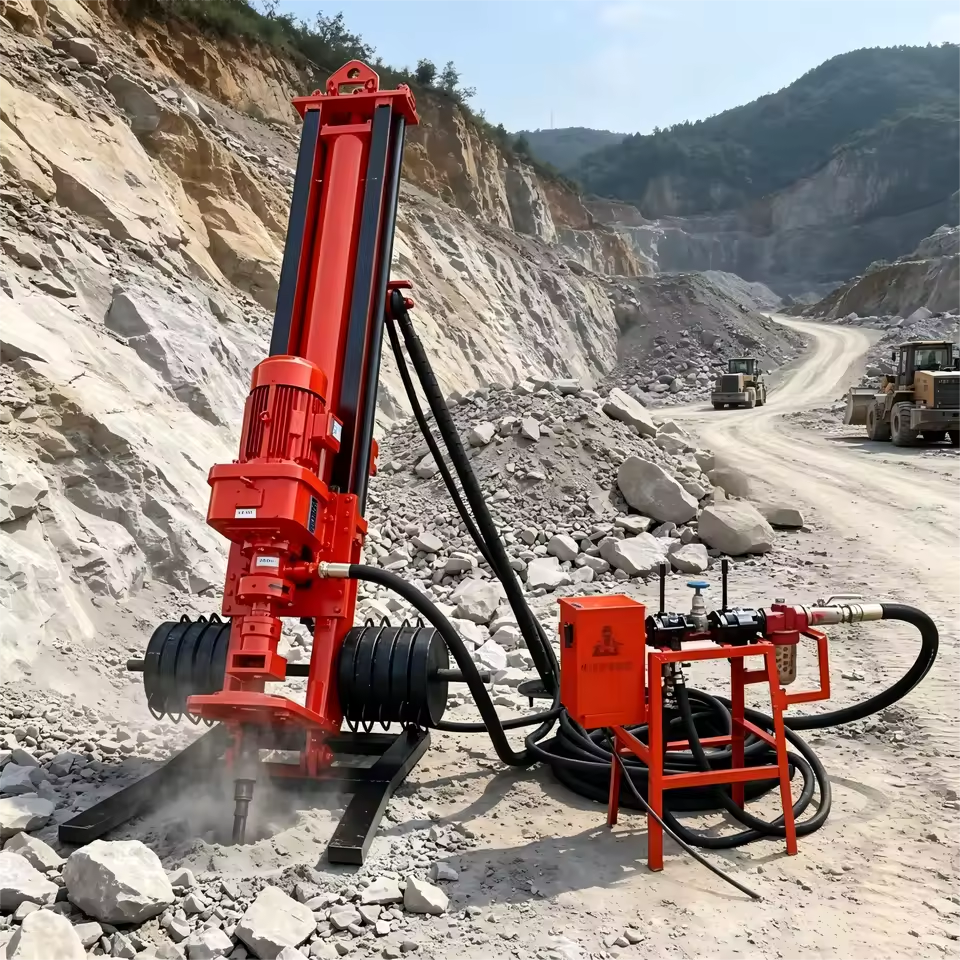 Crawler DTH Drilling Rig With DTH Hammer for Open Pit Mining Hard Rock Deep Blasting Hole Drilling