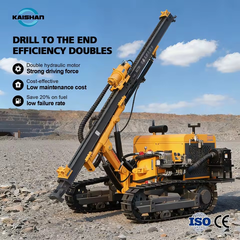 Kaishan KG726 Crawler Mine Drilling Rig with Middle Pressure 1.0-1.7Mpa Diesel Engine & Motor 25m Drilling Depth