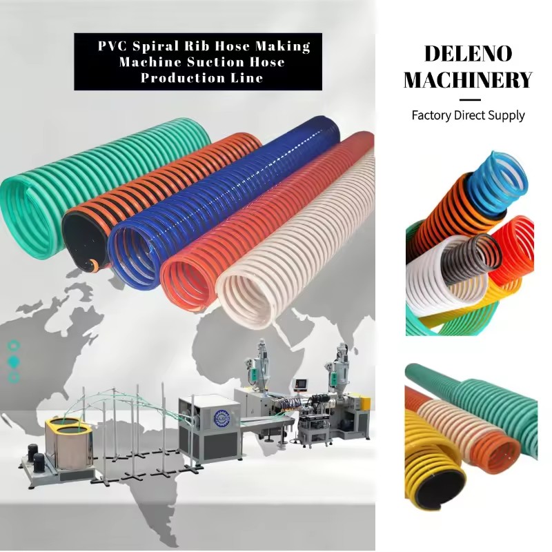 20-200mm Light Weight Flexible PVC Spiral Ventilation Hose Making Machine with Engine & Gear Remote Control
