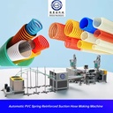 20-200mm PVC/PP/PE Spiral Reinforced High Productivity PLC Pump Vacuum Suction Hose Extrusion Production Line Flexible Air Duct