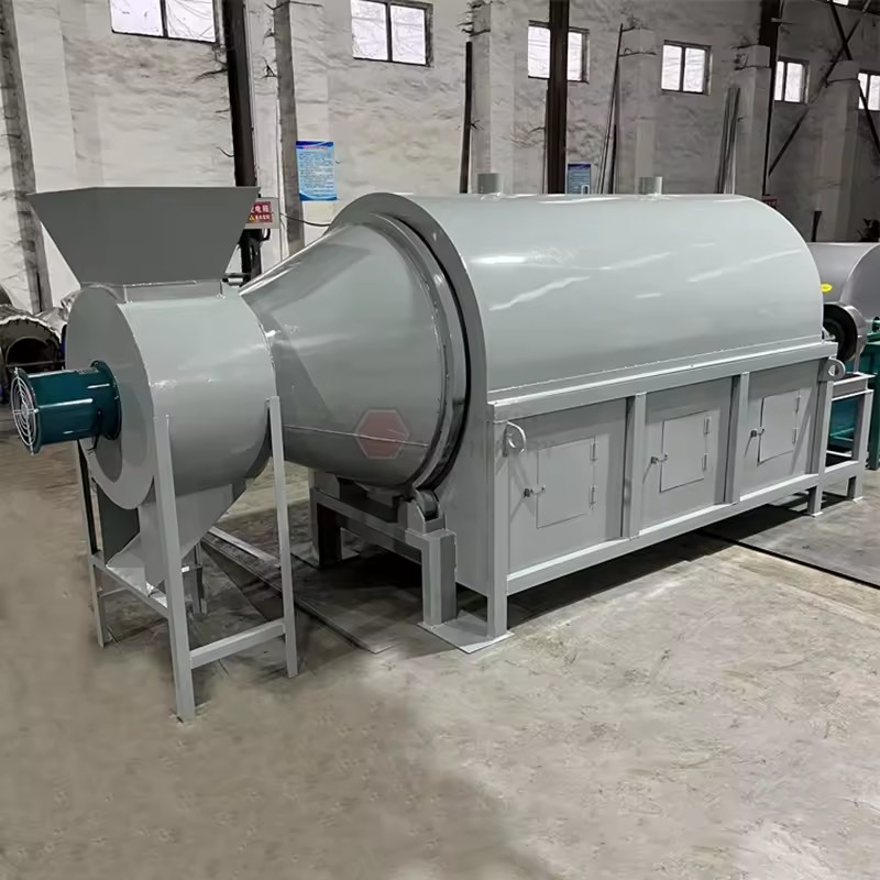Automatic Electric Heating Grain Drum Dryer 300kg/h Corn Cob Sawdust Drying Machine Food Processing Equipment