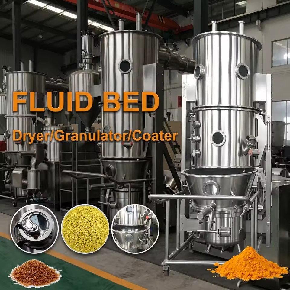 Automation Fluid Bed Granulator for Food Additives Food Ingredients Dietary Supplement Compound Seasoning Instant Coffee