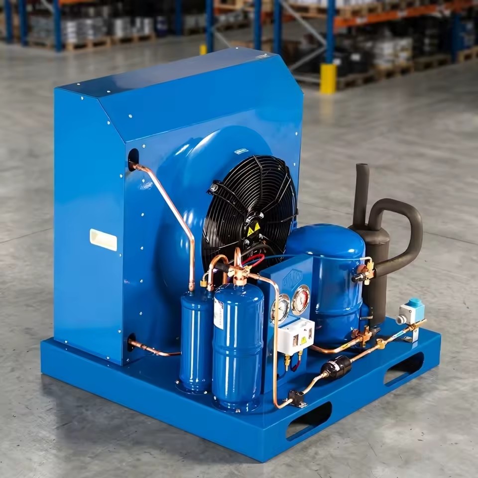 Energy-Saving Air Cooled Refrigeration Condensing Unit, Low Noise Compressor Unit for Cold Storage