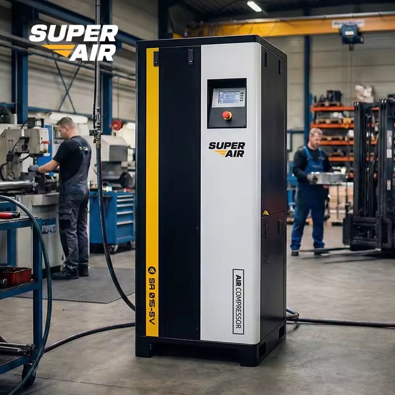 11kW 15HP VSD Screw Air Compressor | Permanent Magnet Motor Energy Saving Low Noise Industrial Air Compressor CE Certified