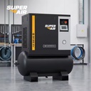 7.5KW 10HP Industrial Portable Screw Air Compressor 220V, PMVF & Dryer for Professional Paint Booth and Finishing