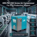 KRS PM VSD Screw Air Compressor 7.5kW-250kW for PCB Production Support Electronics and Electrical Manufacturing Energy Saving CE