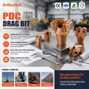 Factory Price PDC Drag Bit Customized Nozzle & Blade Layout PDC Cutter Bit for Geological Rig