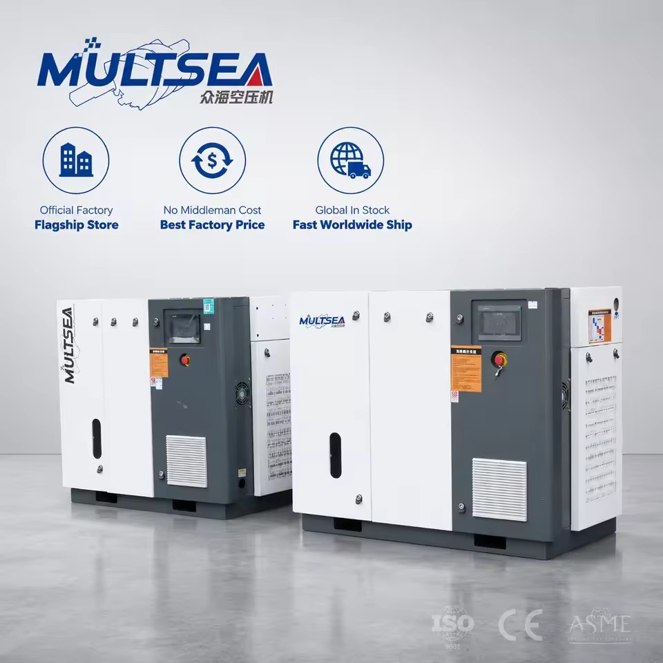 EMC Certificated Source Factory 45kW Industrial Stationary Oil Lubricated Rotary Screw Air Compressor