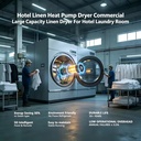 Commercial 50 kg Heat Pump Clothes Dryer, Energy Saving Industrial Tumble Dryer for Laundry Factory