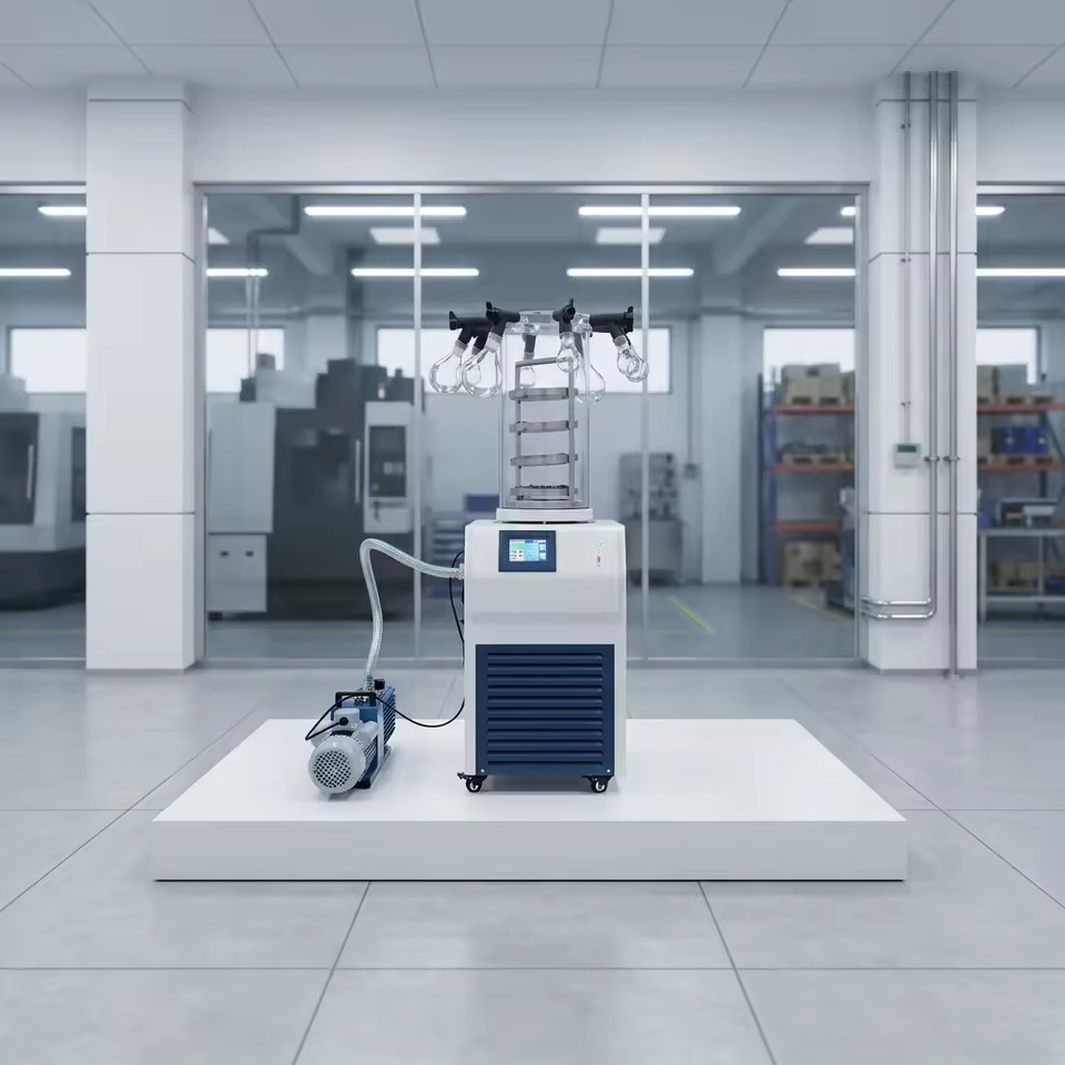 High Efficient Automatic Energy Saving Instant Coffee Tea Dairy Milk Powder Beverage Maker Laboratory Vacuum Freeze Dryer