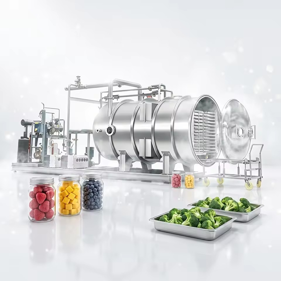 Small Industrial Food Freeze Dryer Automatic Gear Vacuum Drying Equipment for Ginger Coffee Apple Grapes Eye Patch Fish Roe