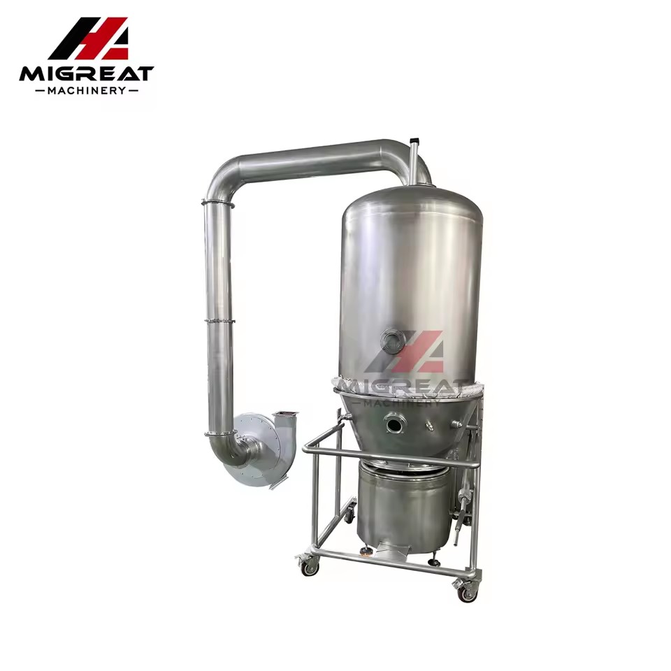 Food Industry Stainless Steel Electric Heating Herb Powder Fluid Bed Drying Machine Energy Saving Automatic Dryer