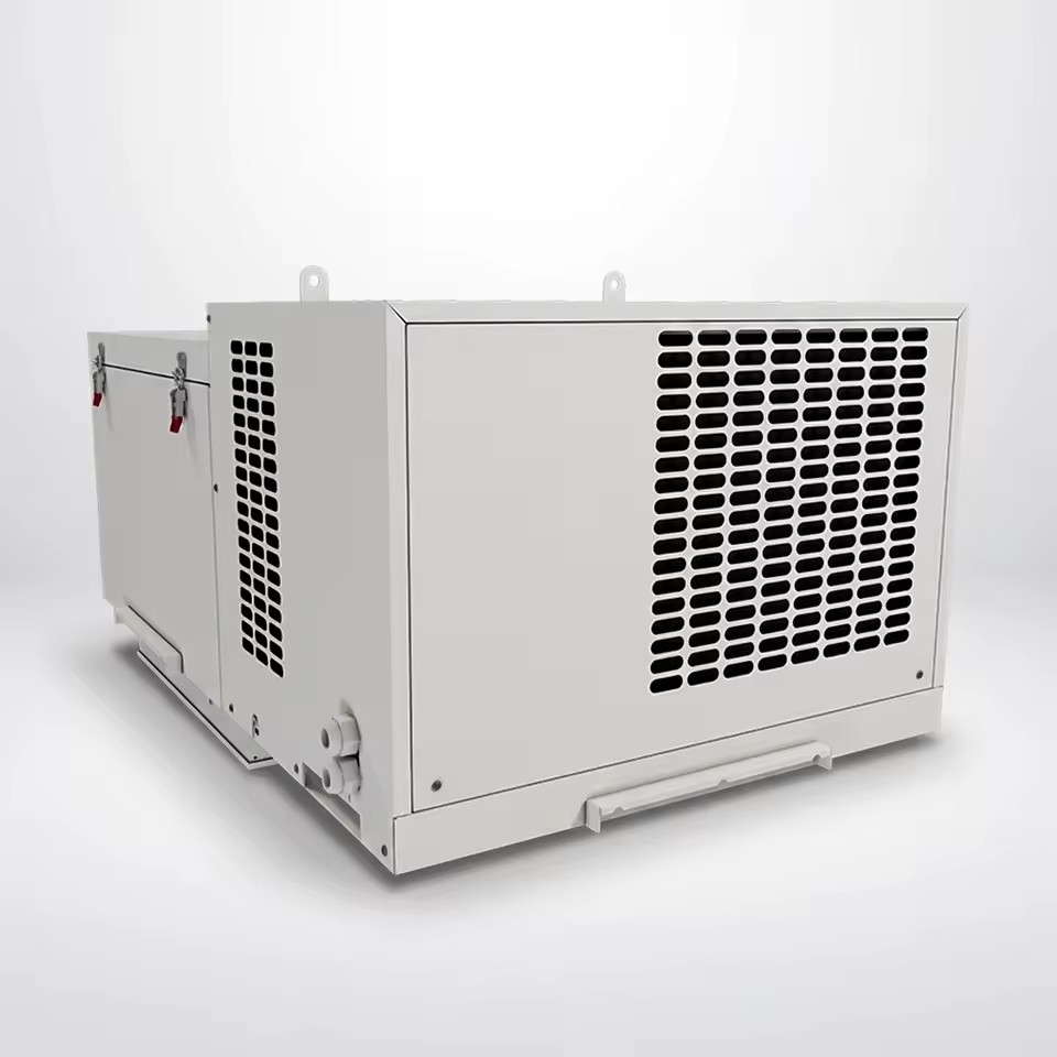 Commercial Cold Room Equipment Roof Mount 2.5hp 4570w High Temperature Monoblock Condensing Unit Motor Hot Gas Defrost 208-230V