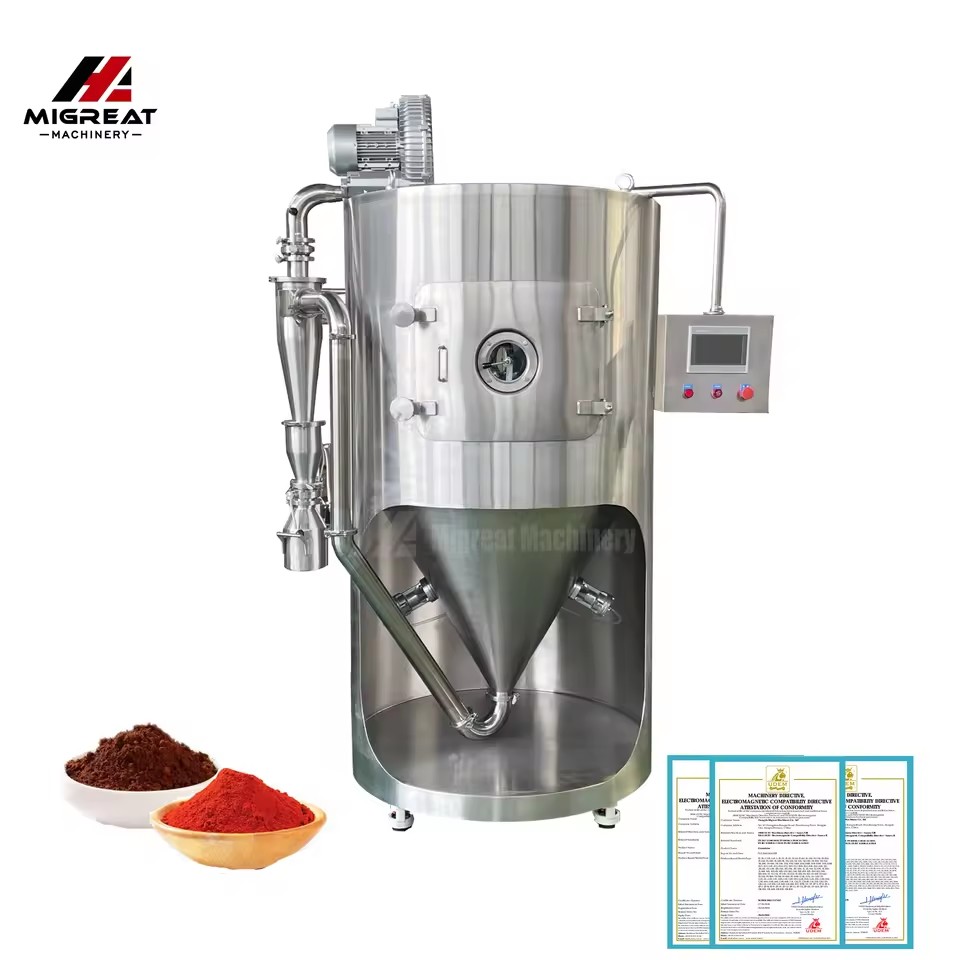 High Speed Automatic Stainless Steel Spray Drying Machine for Ginger Extract Turmeric Powder Herbal Food Ingredient Processing