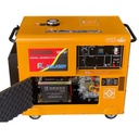 Portable 7KW Silent Generator Single Phase AC Output 220V 50Hz Diesel Fuel Portable Genset With DC Dynamo Electricity Generating