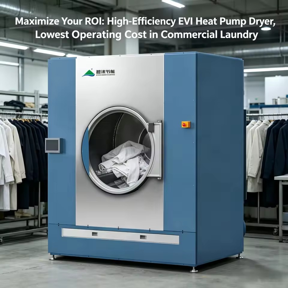 120kgs Commercial Laundry Heat Pump Drying System, All-in-One Unit with Heat Recovery Technology Cost-Effective