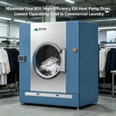 120kgs Commercial Laundry Heat Pump Drying System, All-in-One Unit with Heat Recovery Technology Cost-Effective