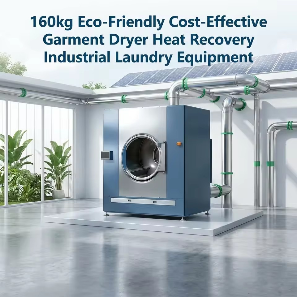 Textile Heat Pump Laundry Dryer Energy Efficient Ultra High Temperature Huge Capacity160kgs Tumble Dryer