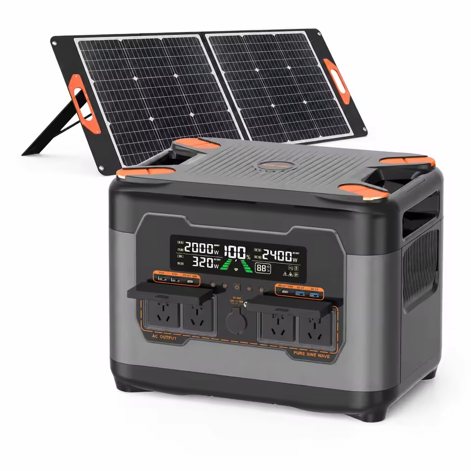 Solar Generator Set Power Station for Home 300W-5120W Solar Generator with Fold Monocrystalline Silicon Solar Panel