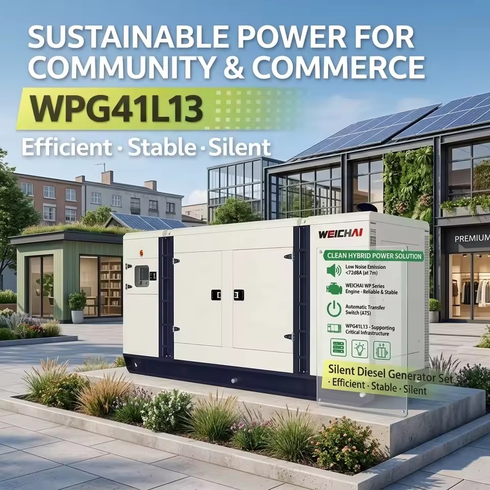Brand New Weichai WPG41L13 30kW Silent Diesel Generator Set Soundproof Power Generator for Construction Backup Power