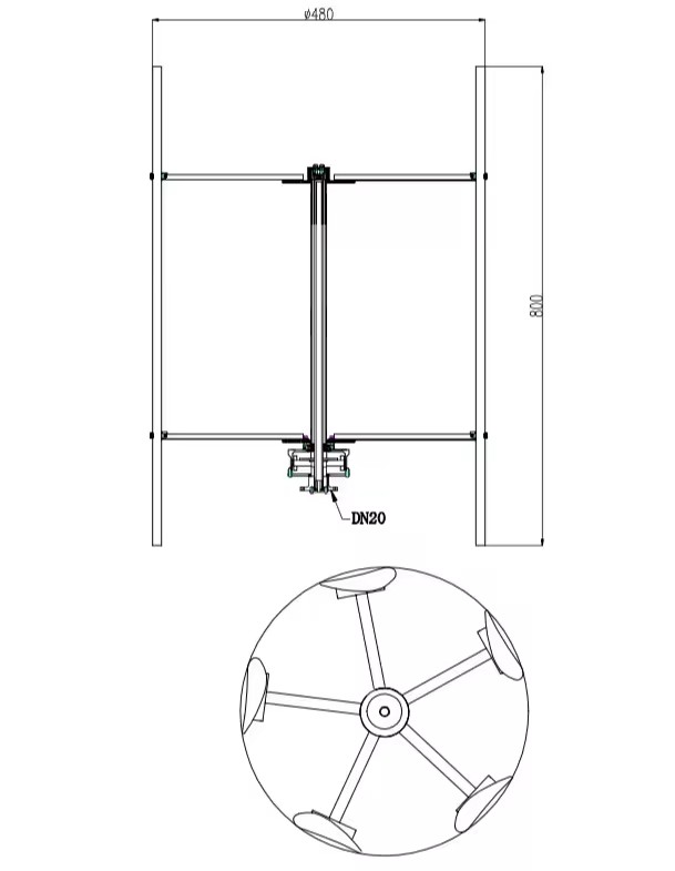 10kw 20kw On/0ff Grid Wind Power Generation System
