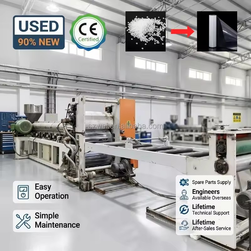 Used 90% New Plastic Sheet Extrusion Machine PP Sheet Extrusion Line with Easy Maintenance & Lifetime After-sales Service