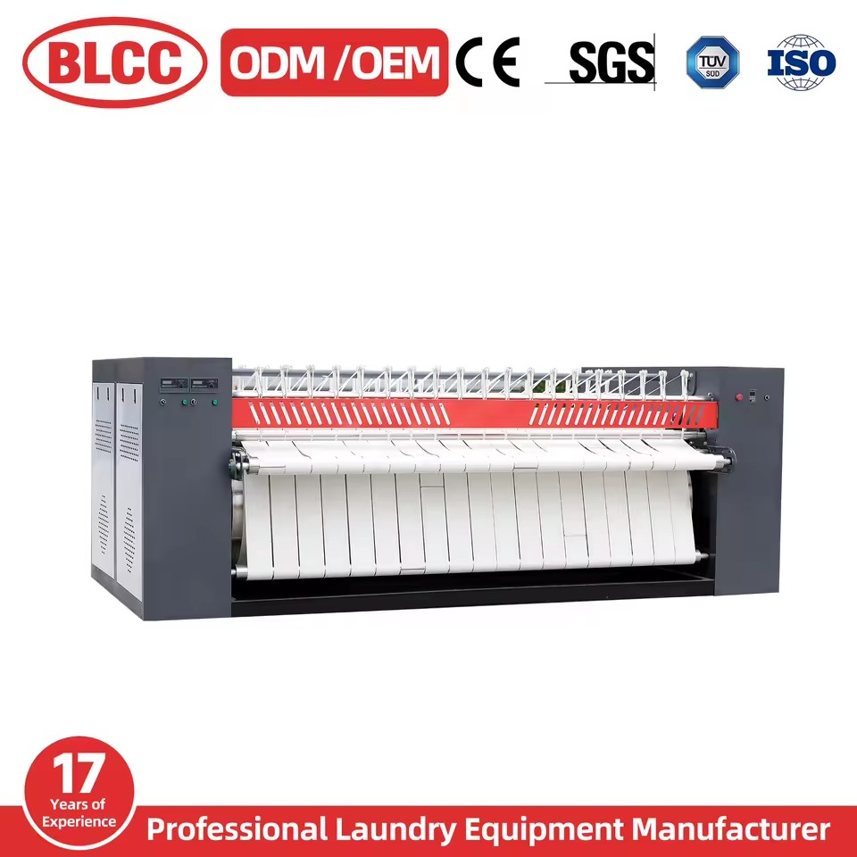 3000mm 3300mm Industrial Automatic Steam Ironing Flatwork Ironer with Single Double Roller Stainless Steel 380V